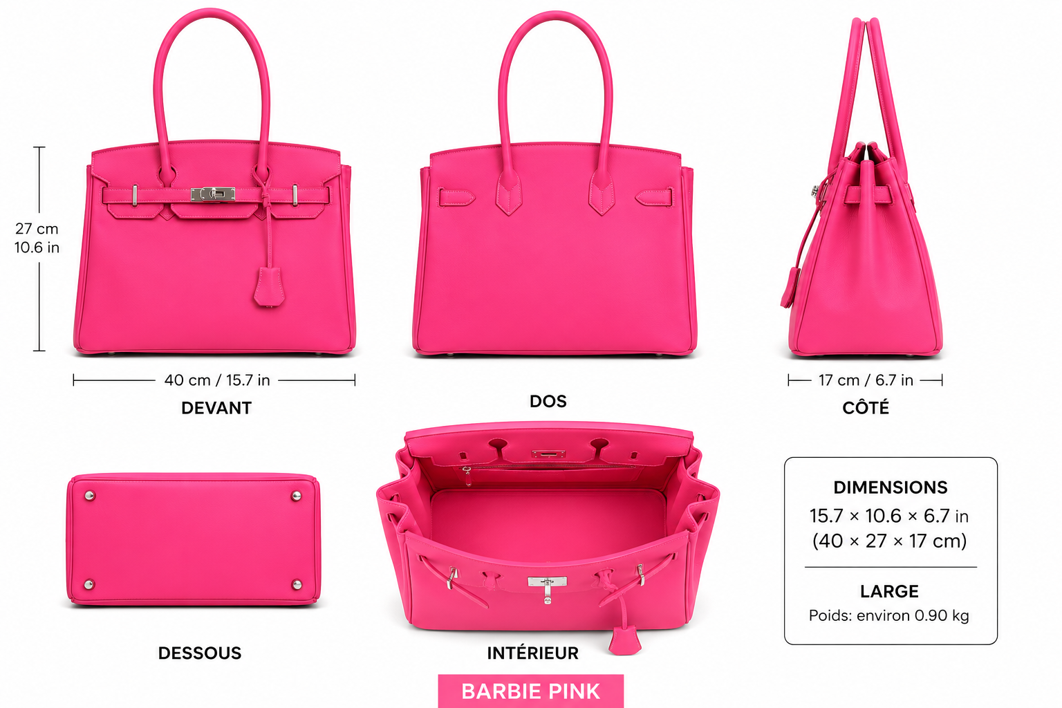Jelly Firkin Tote Bag Large Fuchsia - sac tote jelly waterproof Jelly&Jules