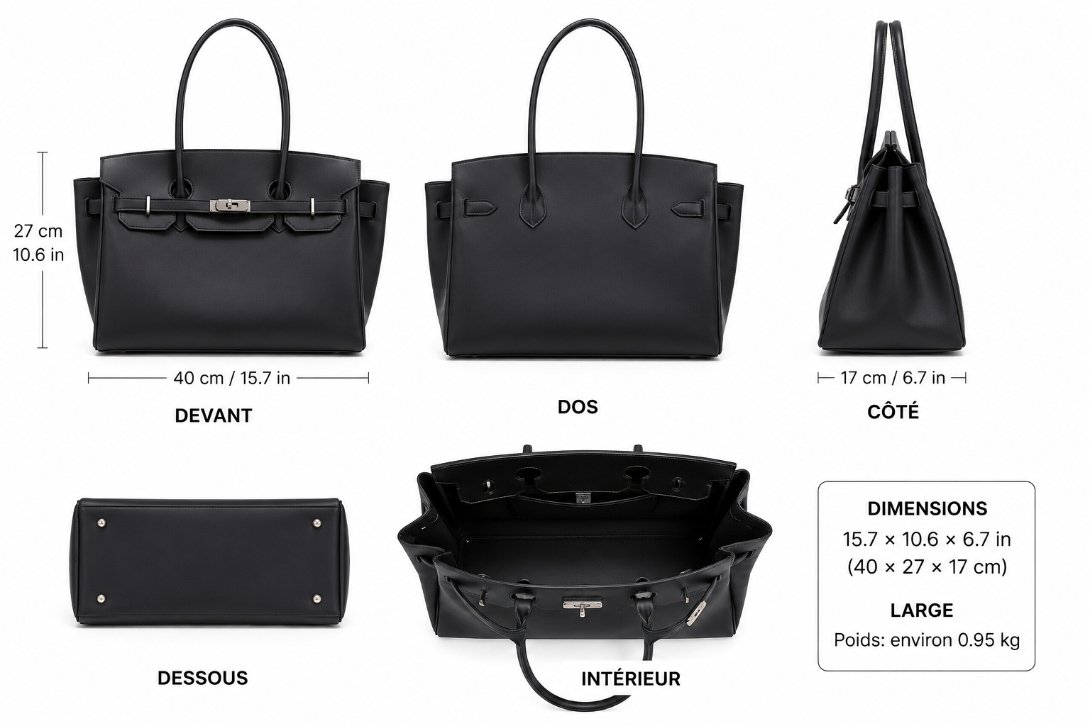 Jelly Firkin Tote Bag Large Noir - sac tote jelly waterproof Jelly&Jules