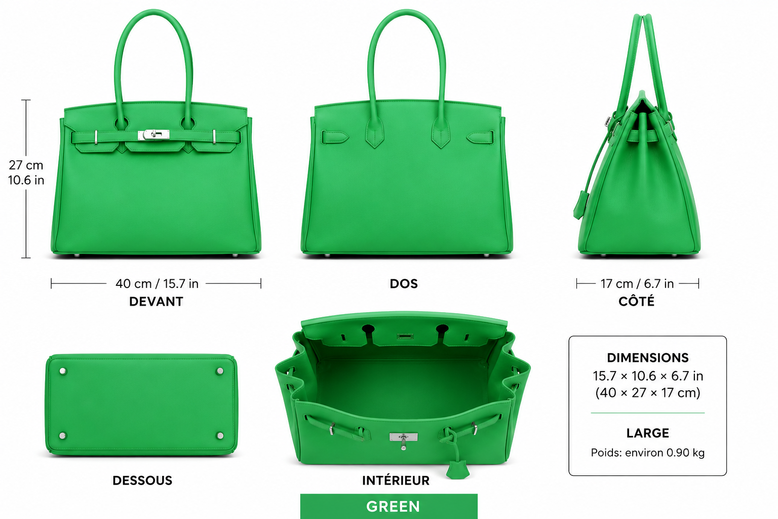 Jelly Firkin Tote Bag Large Vert - sac tote jelly waterproof Jelly&Jules