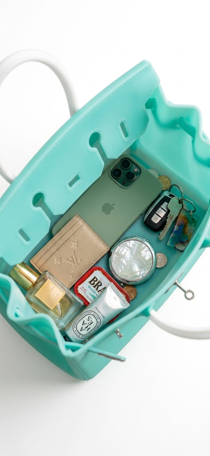 Mini Jelly Firkin Tote Bag - Teal Turquoise